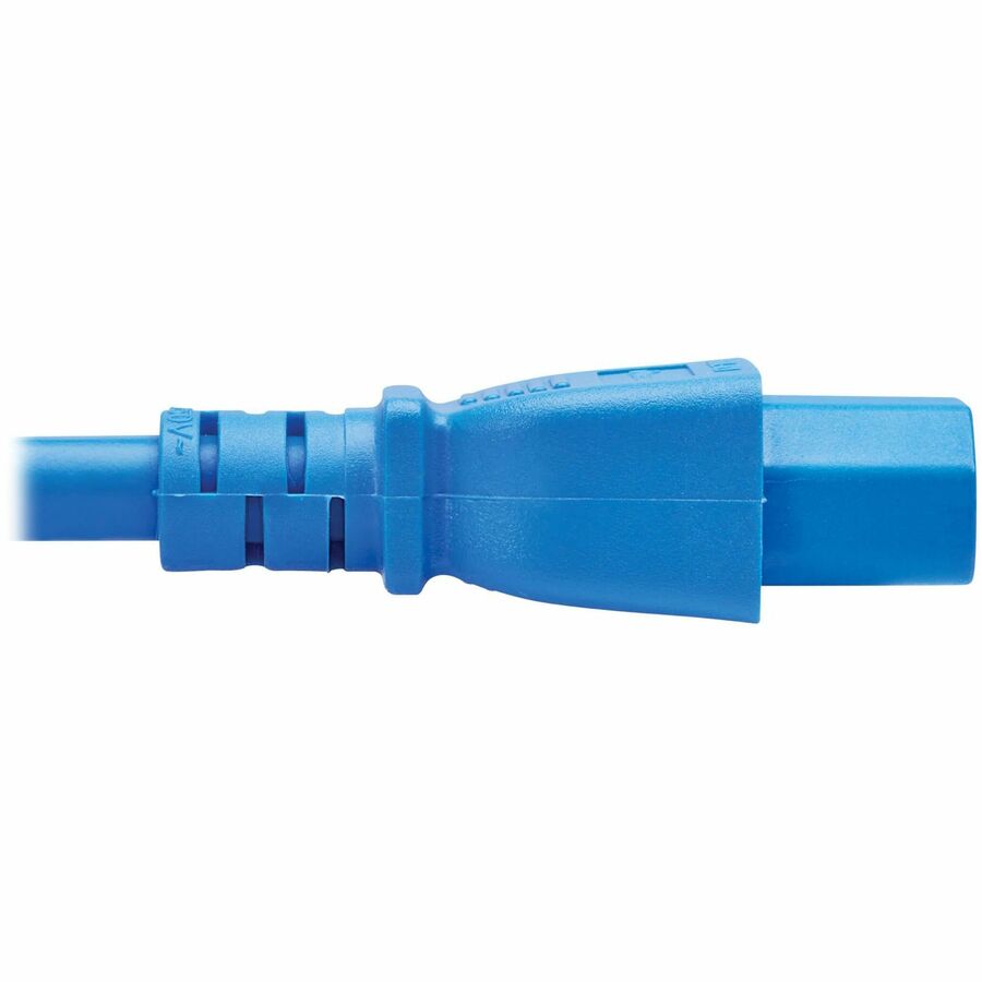 Eaton Tripp Lite Series Power Cord C14 to C15 - Heavy Duty 15A 250V 14 AWG 10 ft Blue for PoE Switches