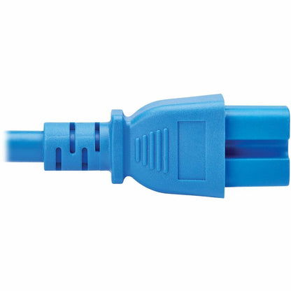 Eaton Tripp Lite Series Power Cord C14 to C15 - Heavy Duty 15A 250V 14 AWG 10 ft Blue for PoE Switches