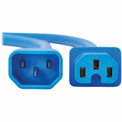 Eaton Tripp Lite Series Power Cord C14 to C15 - Heavy Duty 15A 250V 14 AWG 10 ft Blue for PoE Switches