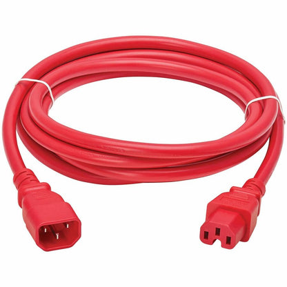 Eaton Tripp Lite Series Power Cord C14 to C15 - Heavy-Duty 15A 250V 14 AWG 10 ft Red