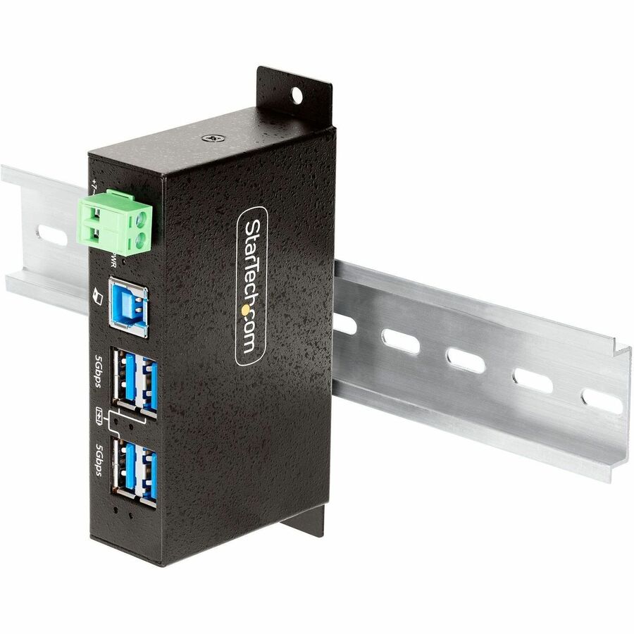 StarTech.com 4-Port Managed USB 3.2 Gen 1 Hub with Rugged Industrial Housing and Mounting Options