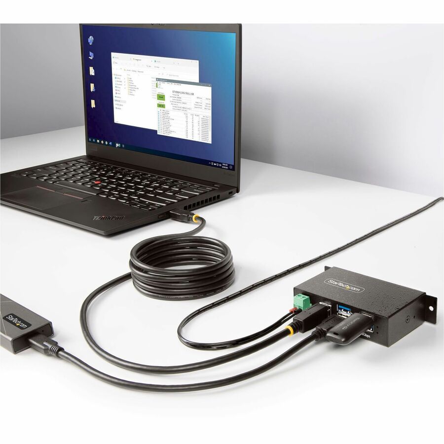 StarTech.com 4-Port Managed USB 3.2 Gen 1 Hub with Rugged Industrial Housing and Mounting Options