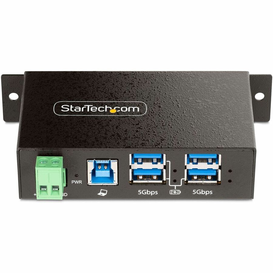 StarTech.com 4-Port Managed USB 3.2 Gen 1 Hub with Rugged Industrial Housing and Mounting Options