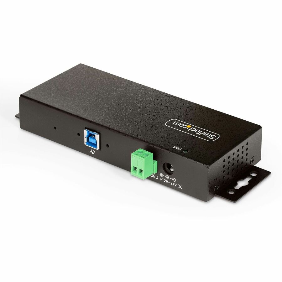 StarTech.com 7-Port Managed USB Hub with Heavy Duty Metal Housing, ESD & Surge Protection, DIN Rail Mountable