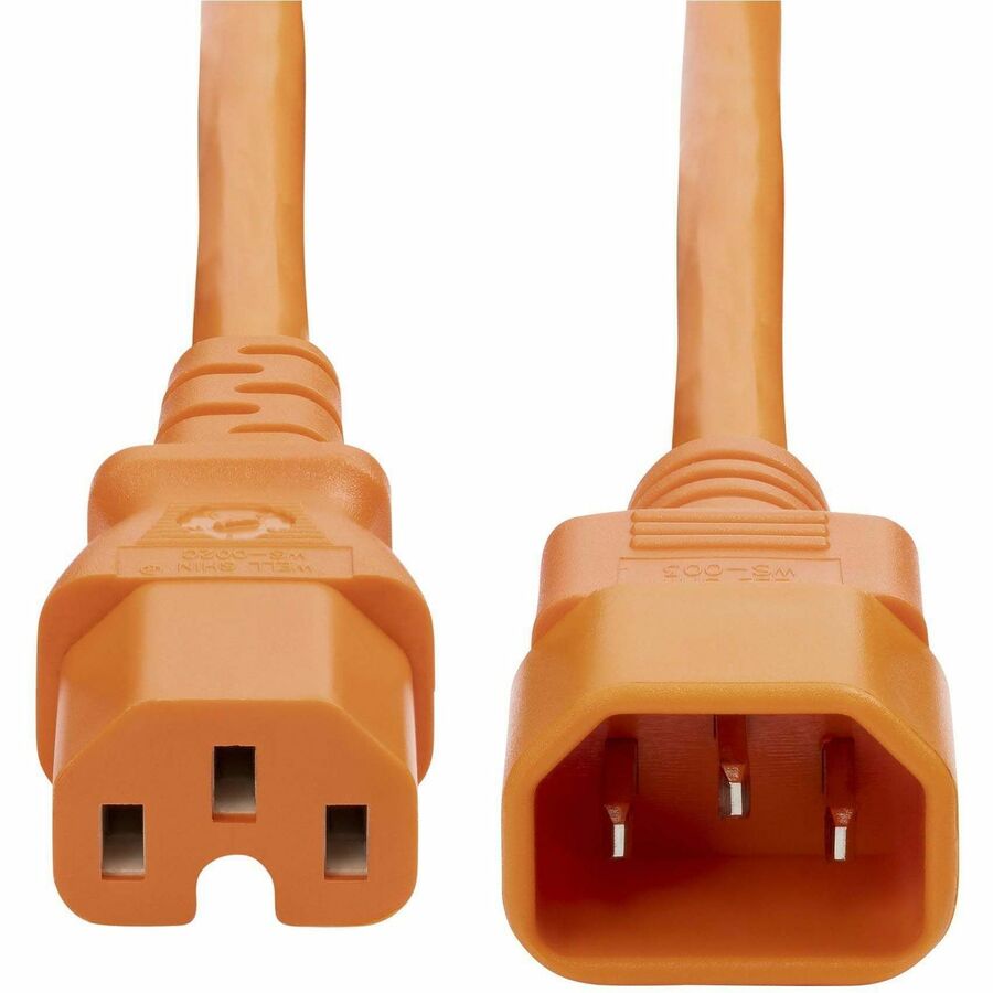 StarTech.com 6ft Heavy Duty PDU Power Cord, IEC 60320 C14 to C15, 15A 250V, Orange
