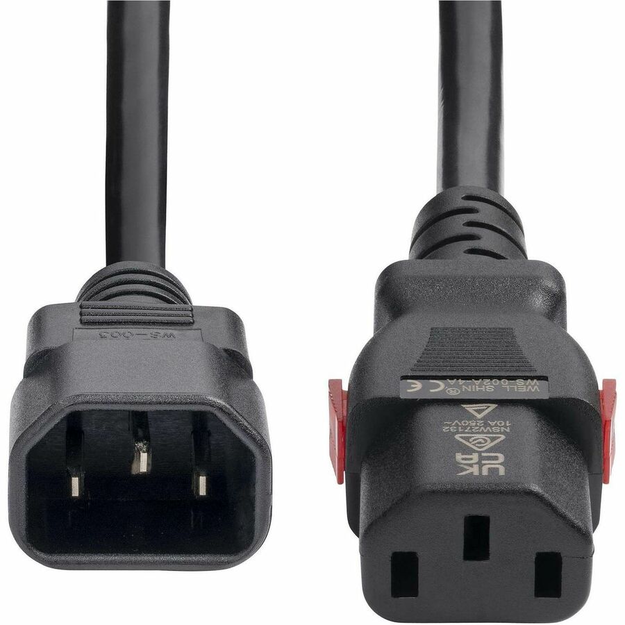 StarTech.com 10ft Power Extension Cord with IEC 60320 C14 to Locking C13 for IT Equipment