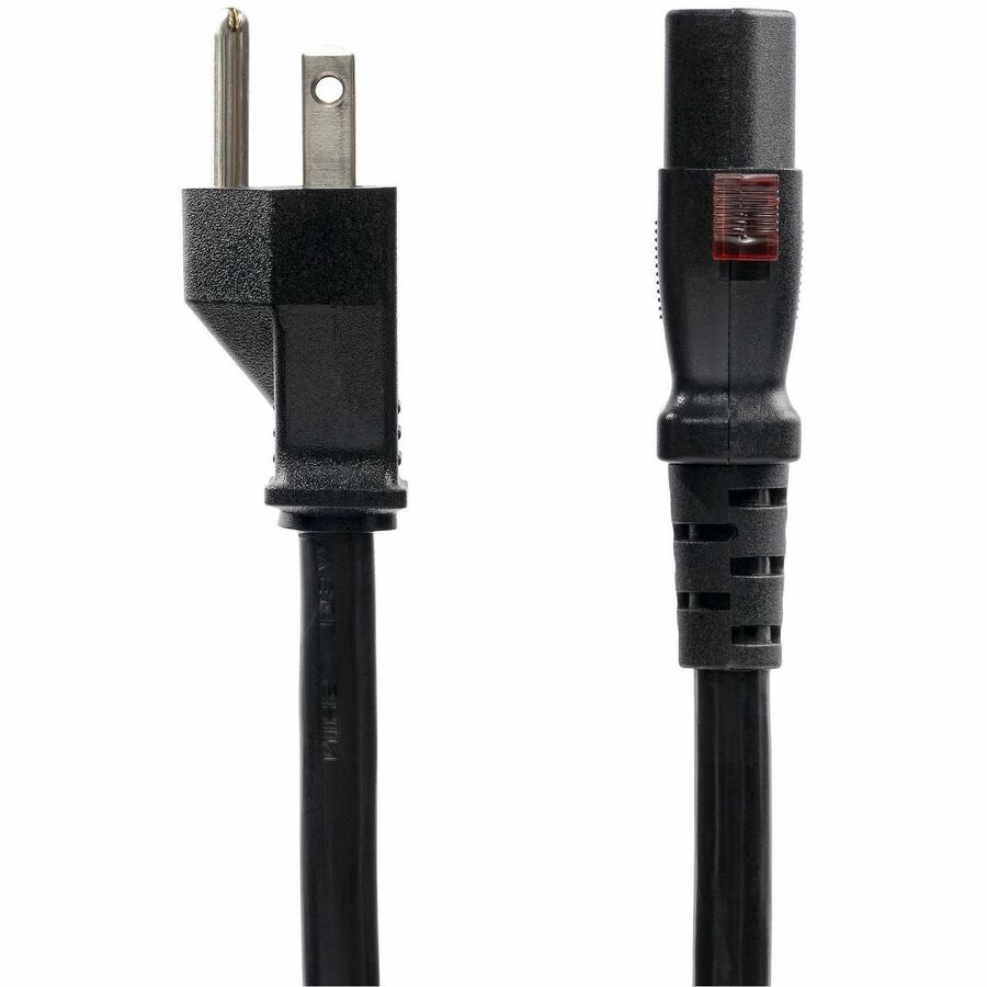 StarTech.com 12ft Heavy Duty Power Cord with NEMA 5-15P to Locking IEC C13 Connector