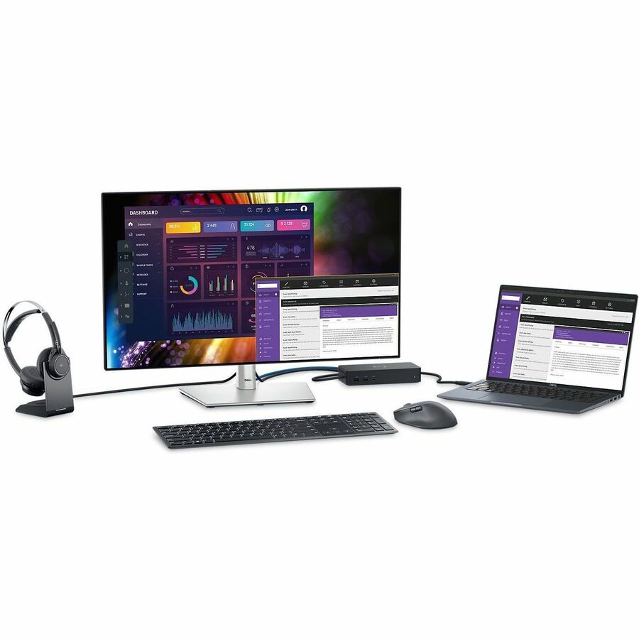 Dell UltraSharp U2724D 27" Class WQHD LED Monitor - 16:9 - Platinum Silver