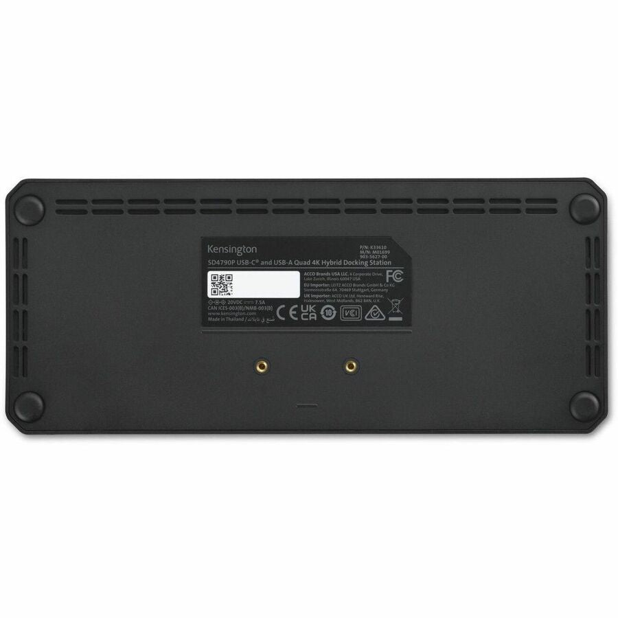 Kensington SD4790P USB-C & USB-A 10Gbps Quad 4K Docking Station for MacBook M1/M2/M3 and Windows Laptops