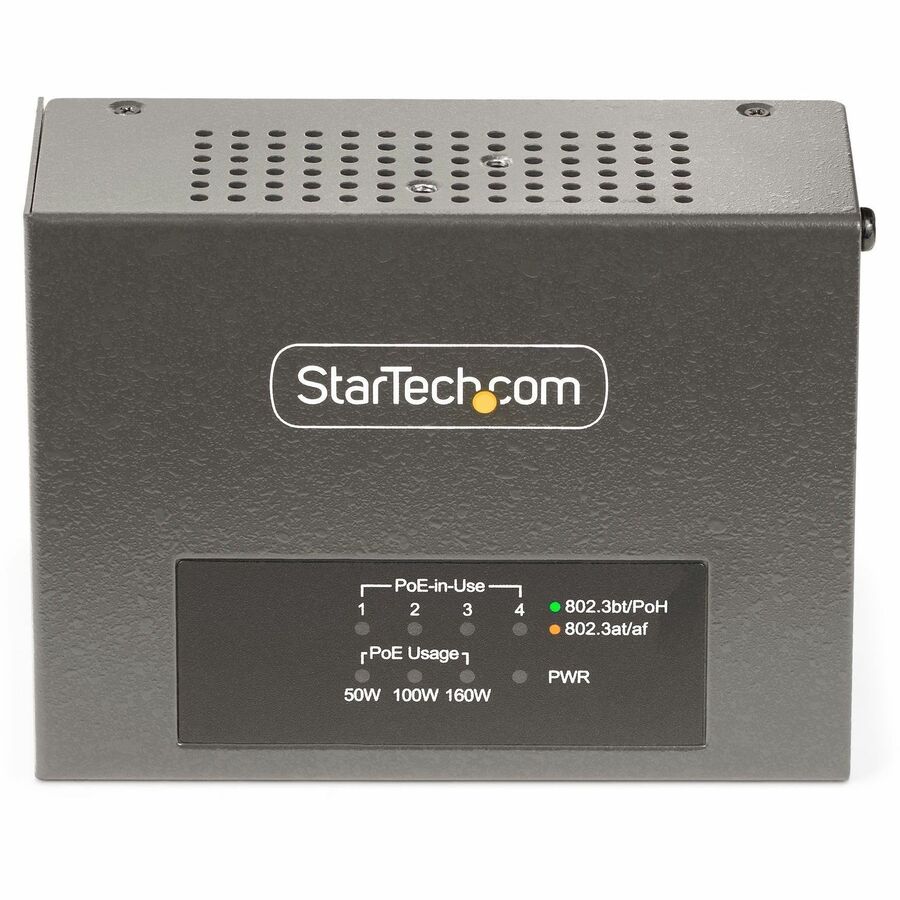 StarTech.com 4-Port Multi-Gigabit PoE++ Injector (Part #AS445C-POE-INJECTOR) with 95W Power and 328ft Range