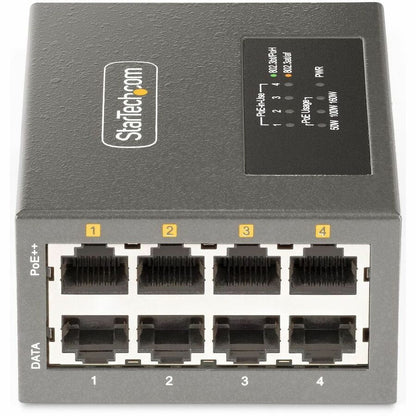 StarTech.com 4-Port Multi-Gigabit PoE++ Injector (Part #AS445C-POE-INJECTOR) with 95W Power and 328ft Range