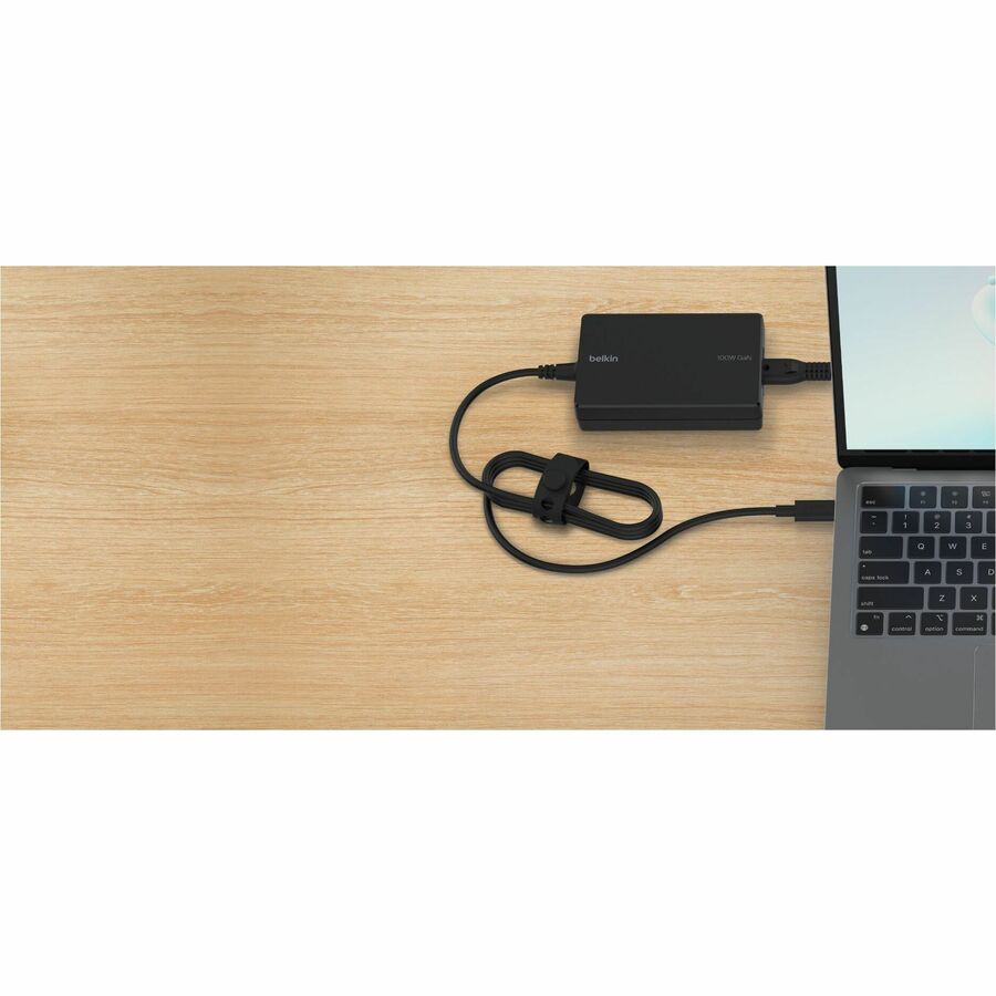 Belkin CONNECT USB-C Core GaN Power Adapter 100W with 8 ft Cable - Portable Laptop Charger