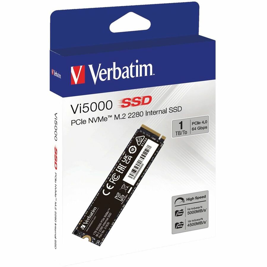 Verbatim America LLC 1TB Vi5000 PCIe NVMe M.2 2280 Internal SSD