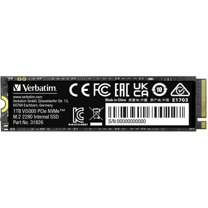 Verbatim America LLC 1TB Vi5000 PCIe NVMe M.2 2280 Internal SSD