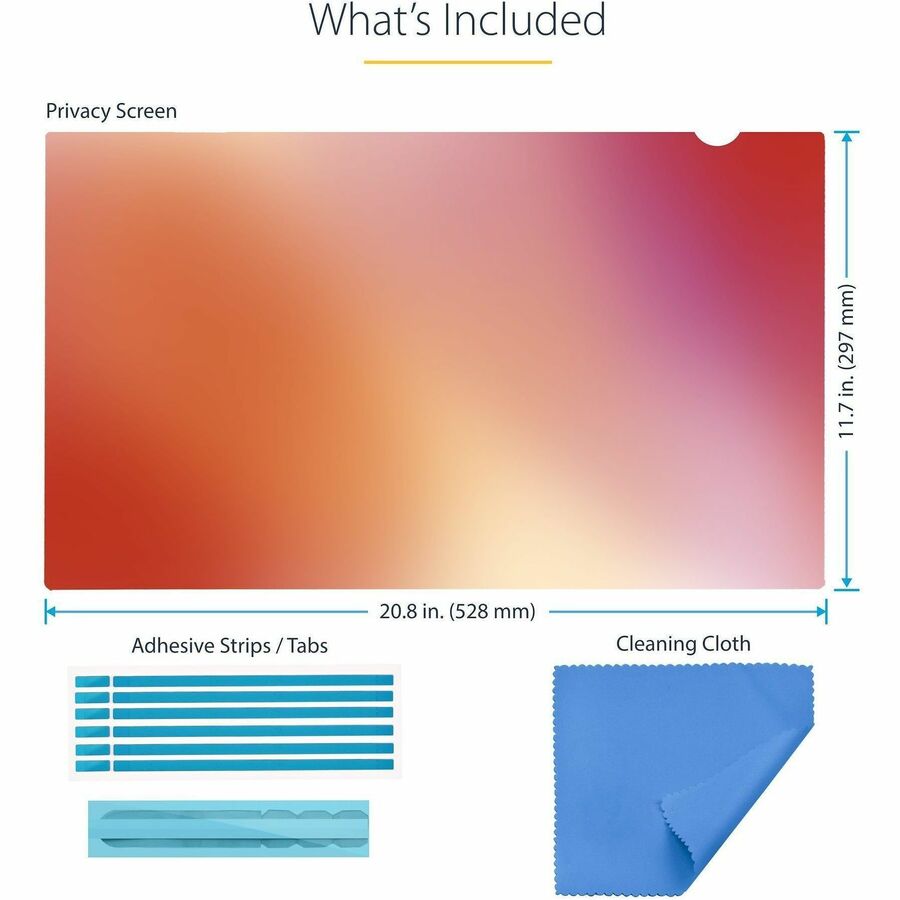 StarTech.com 23.8-inch 16:9 Gold Monitor Privacy Screen with Reversible Filter and Blue Light Reduction