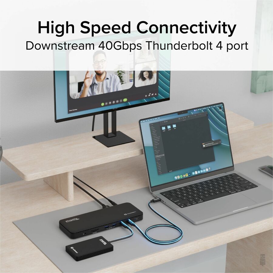 Plugable Thunderbolt 4 Dock with 100W Charging, Thunderbolt Certified
