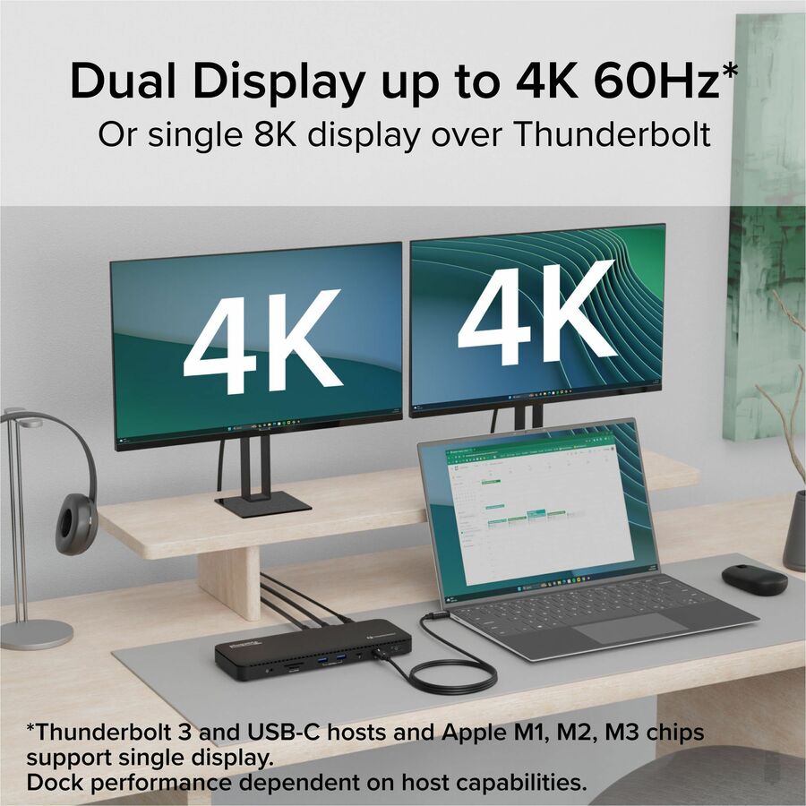 Plugable Thunderbolt 4 Dock with 100W Charging, Thunderbolt Certified