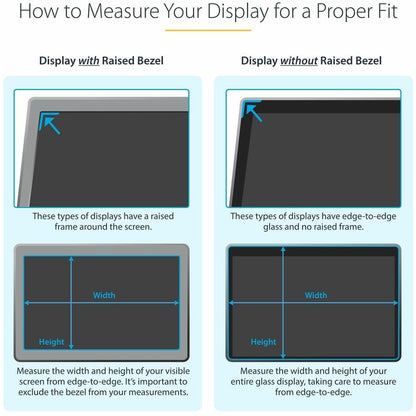 StarTech.com 24-inch 16:9 Gold Monitor Privacy Screen with Reversible Filter and Blue Light Reduction