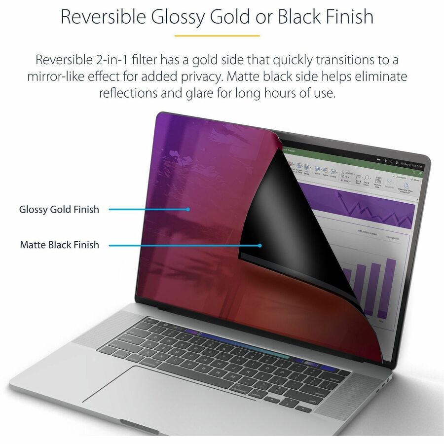 StarTech.com 14-Inch MacBook Pro Privacy Screen Filter with Gold Privacy Filter - Compatible with 2021 & 2023 Models