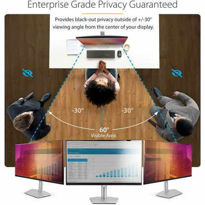 StarTech.com 24-inch 16:10 Gold Monitor Privacy Screen with Reversible Filter and Blue Light Reduction