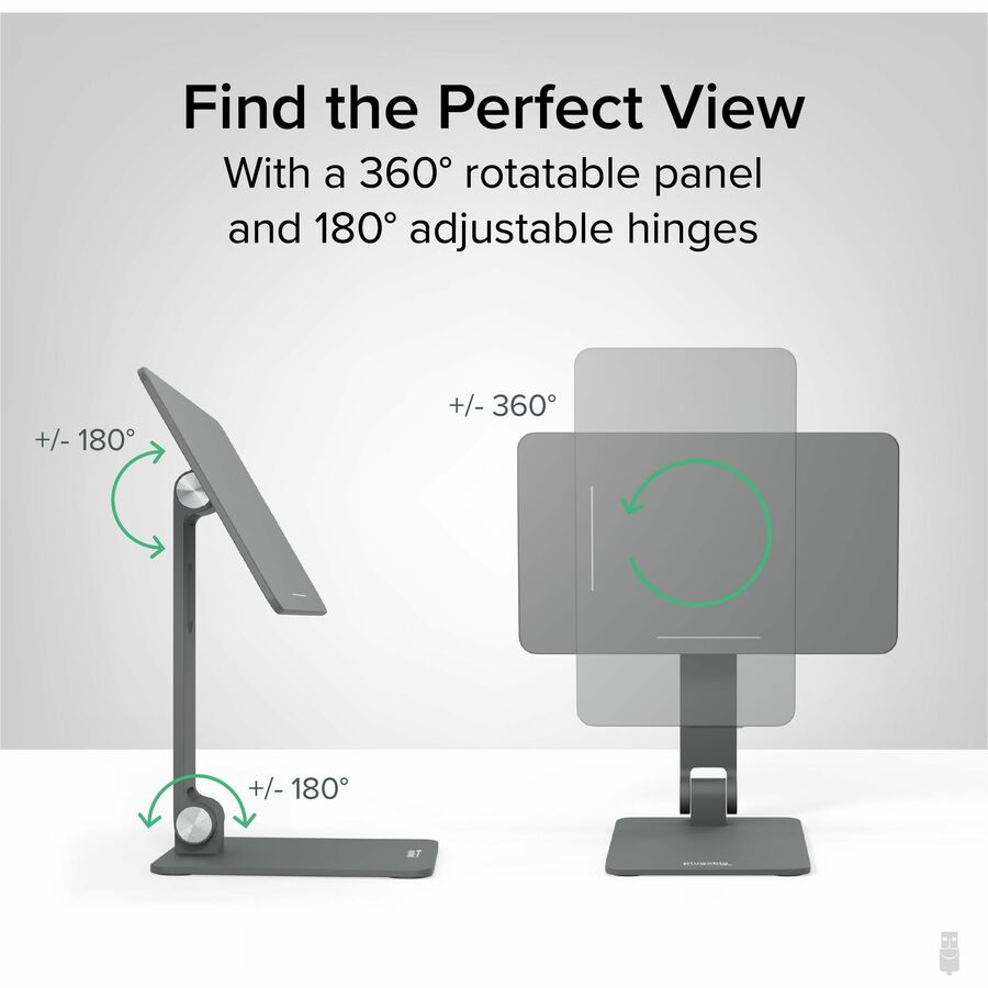 Plugable Magnetic Tablet Stand for iPad Air & iPad Pro 11" – Adjustable Aluminum Holder with N52 Magnets and Anti-Slip Padding