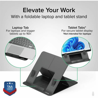 Plugable PT-STANDX Portable Adjustable Laptop and Tablet Stand for Travel and Home Use