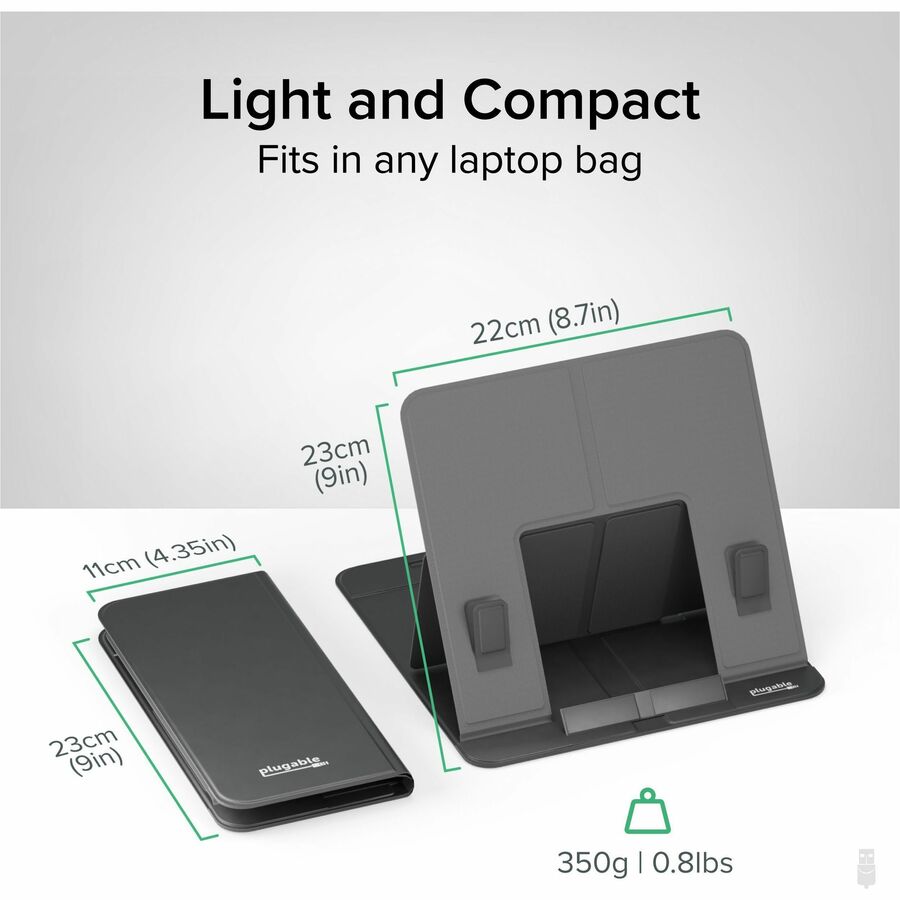 Plugable PT-STANDX Portable Adjustable Laptop and Tablet Stand for Travel and Home Use