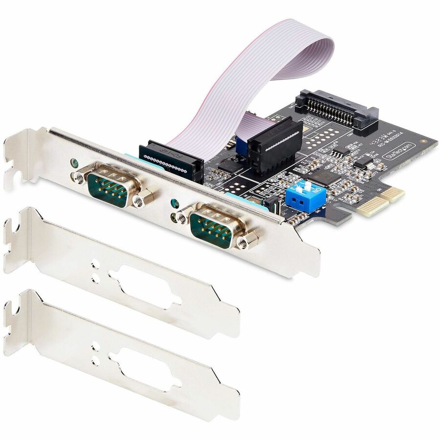 StarTech.com 2-Port Serial PCIe Card - Dual RS-232/RS-422/RS-485 Communication Adapter for Desktop and SFF Systems