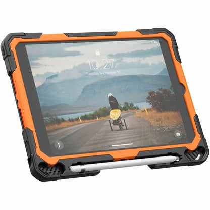 Urban Armor Gear Plasma Series iPad 10.2" (9th Gen) Case with Kickstand and Hand Strap - Orange and Black