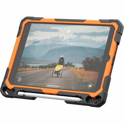 Urban Armor Gear Plasma Series iPad 10.2" (9th Gen) Case with Kickstand and Hand Strap - Orange and Black
