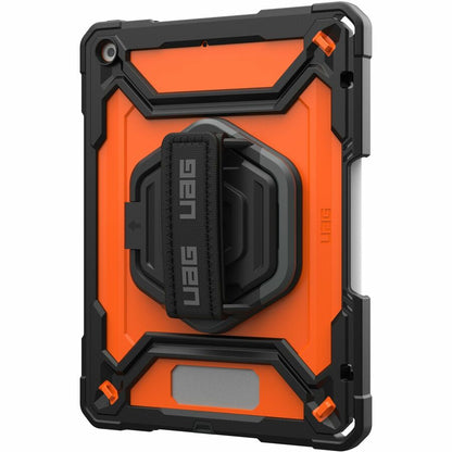 Urban Armor Gear Plasma Series iPad 10.2" (9th Gen) Case with Kickstand and Hand Strap - Orange and Black