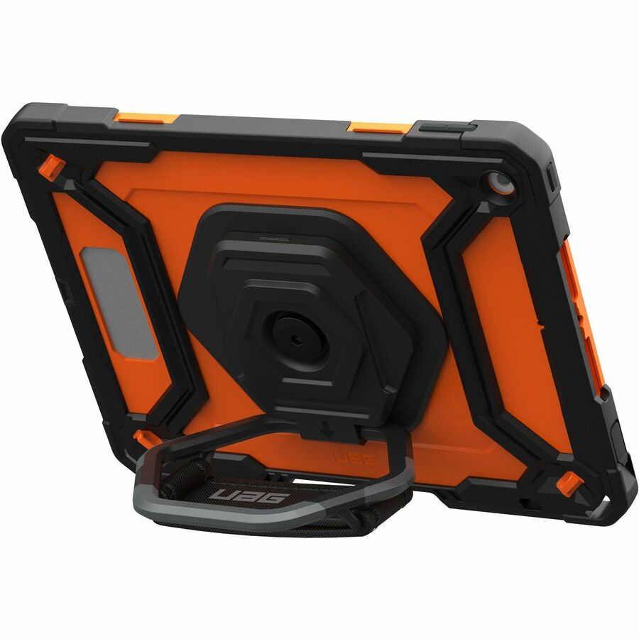 Urban Armor Gear Plasma Series iPad 10.2" (9th Gen) Case with Kickstand and Hand Strap - Orange and Black