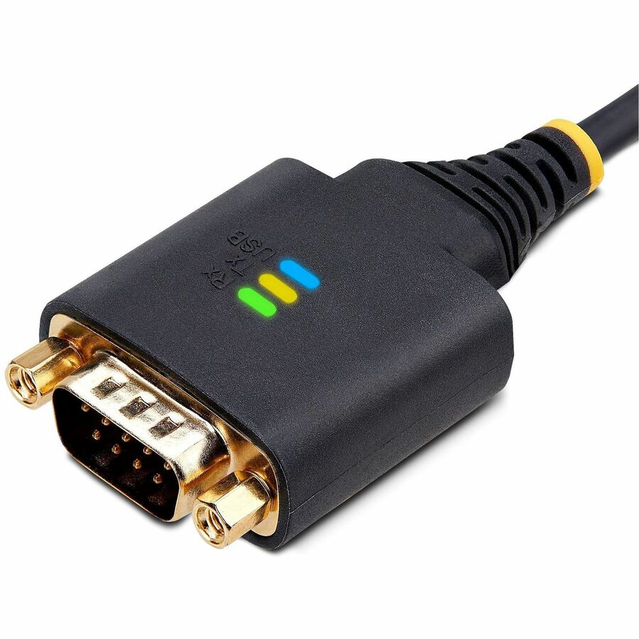 StarTech.com 2ft USB to Serial Adapter Cable with Dual RS-232 Ports and COM Retention - Supports Windows, macOS, Linux