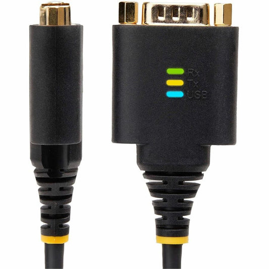 StarTech.com 2ft USB to Serial Adapter Cable with Dual RS-232 Ports and COM Retention - Supports Windows, macOS, Linux