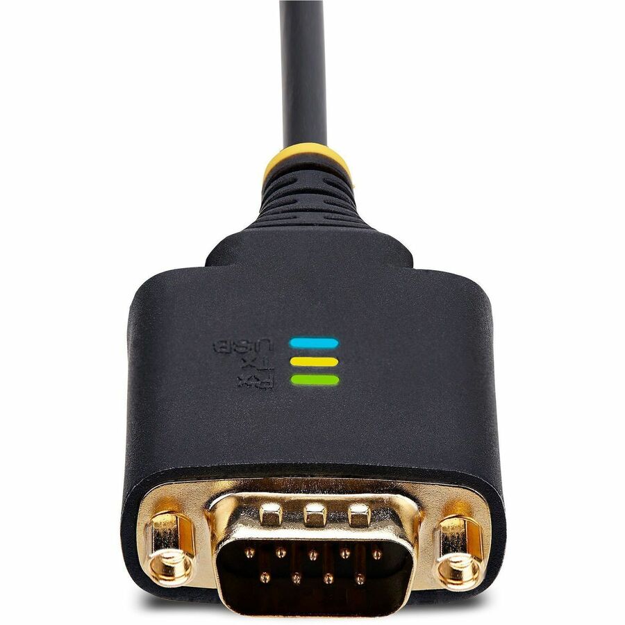 StarTech.com 2ft USB to Serial Adapter Cable with Dual RS-232 Ports and COM Retention - Supports Windows, macOS, Linux