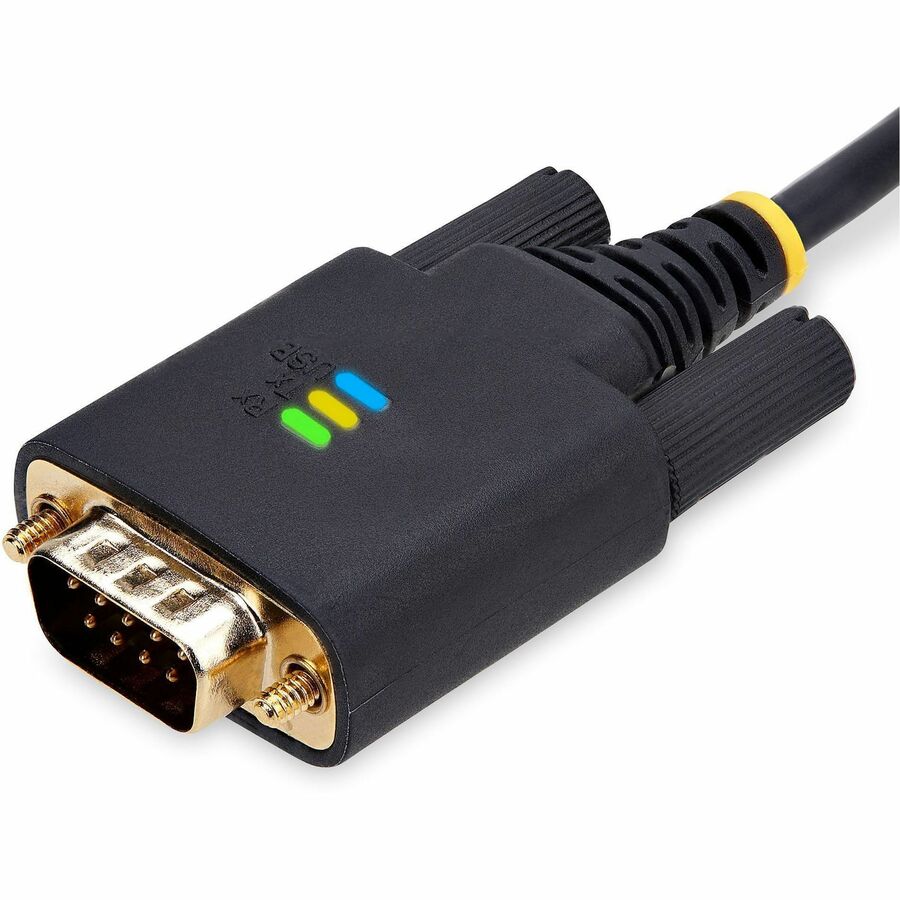 StarTech.com 10ft USB to RS-232 Null Modem Serial Adapter Cable with COM Retention - FTDI Chipset
