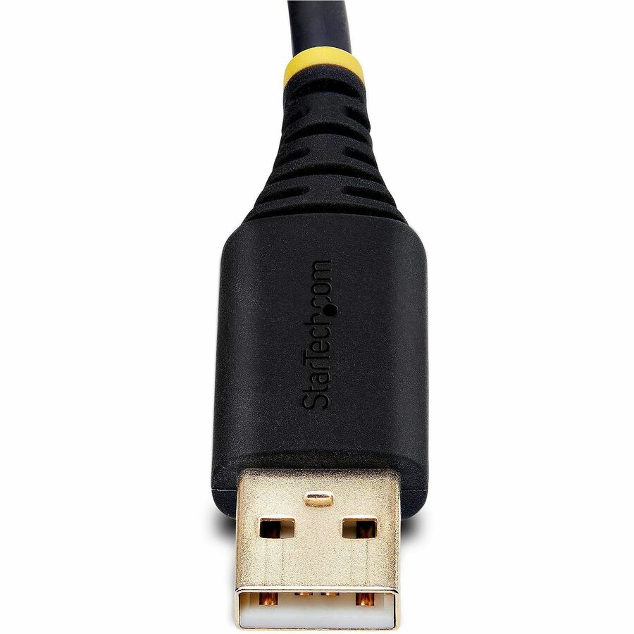 StarTech.com 10ft USB to RS-232 Null Modem Serial Adapter Cable with COM Retention - FTDI Chipset