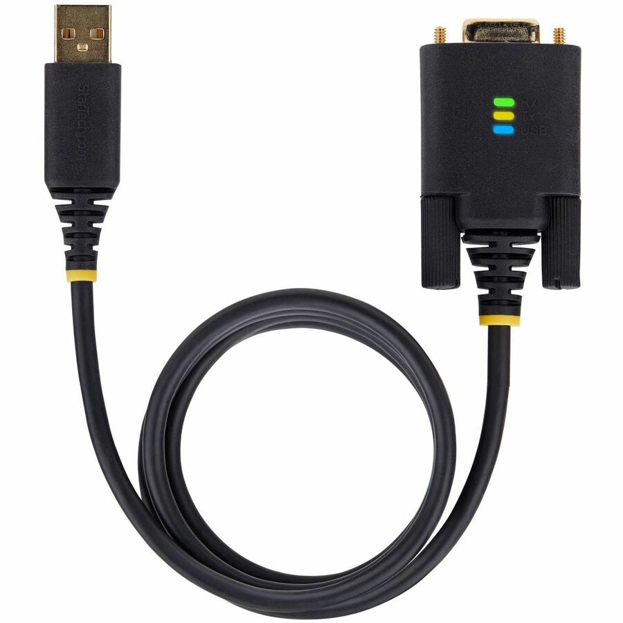 StarTech.com 3ft USB to RS-232 Null Modem Serial Adapter Cable with COM Retention - FTDI Chipset