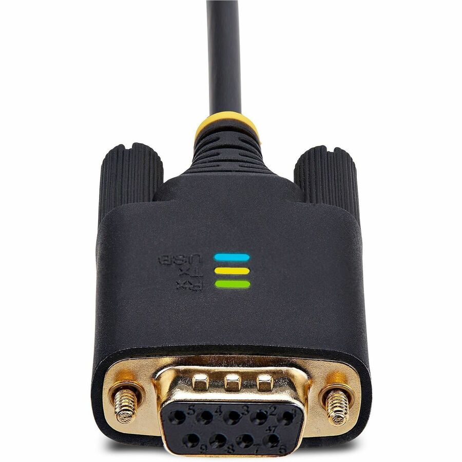 StarTech.com 3ft USB to RS-232 Null Modem Serial Adapter Cable with COM Retention - FTDI Chipset