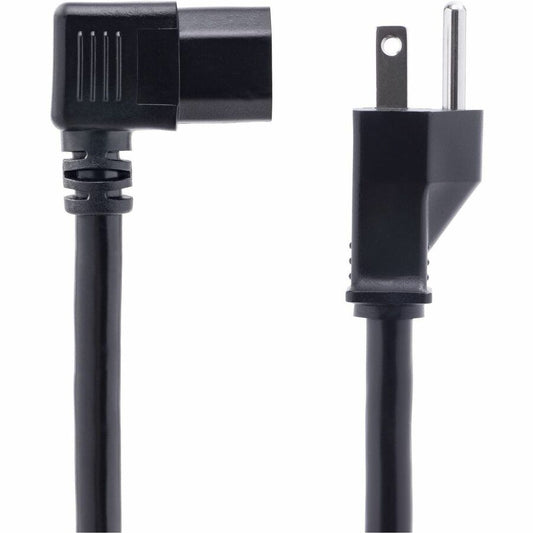StarTech.com 8ft Heavy Duty Power Cord with NEMA 5-15P to Right Angle IEC 60320 C15 Connector