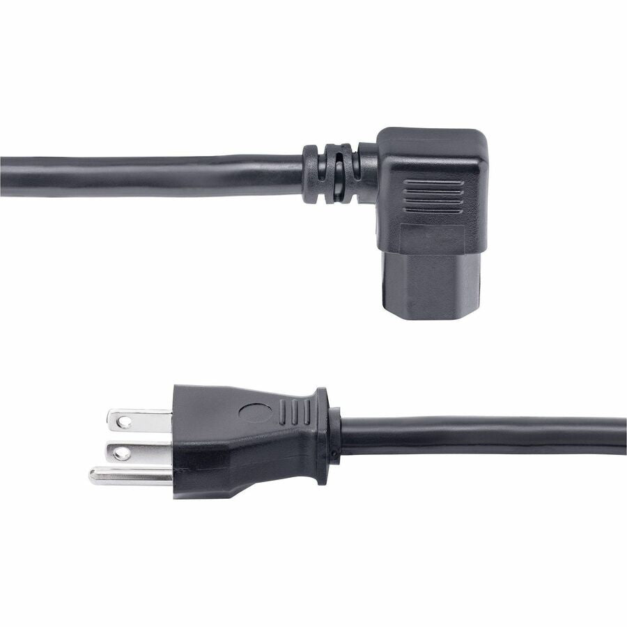 StarTech.com 8ft Heavy Duty Power Cord with NEMA 5-15P to Right Angle IEC 60320 C15 Connector