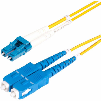 StarTech.com 3m LC to SC Duplex OS2 Single Mode Fiber Optic Cable - 100Gbps, Low Loss, LSZH Jacket