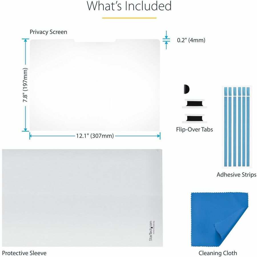 StarTech.com 14-inch 16:10 Flip-Over Privacy Screen with Touch and Blue Light Filter