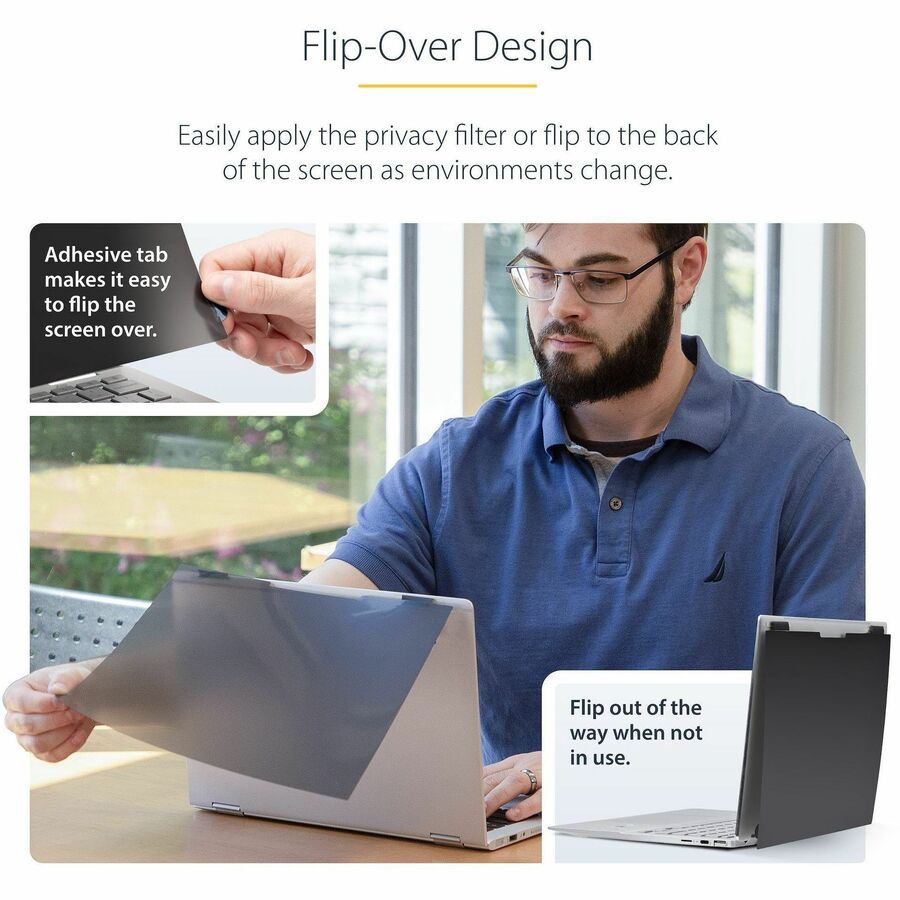 StarTech.com 13.5-inch 3:2 Flip-Over Privacy Screen with Touch and Blue Light Filter