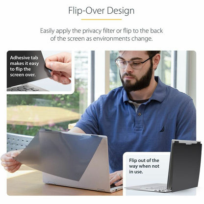 StarTech.com 13.5-inch 3:2 Flip-Over Privacy Screen with Touch and Blue Light Filter