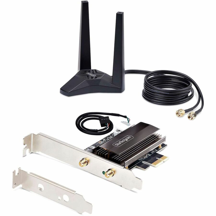 StarTech.com Wi-Fi 6E PCIe Network Card with Bluetooth 5.3 and Magnetic Antenna Base