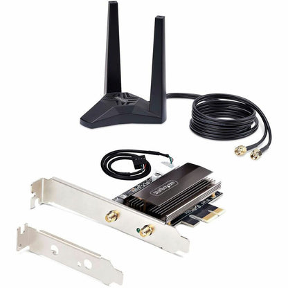 StarTech.com Wi-Fi 6E PCIe Network Card with Bluetooth 5.3 and Magnetic Antenna Base