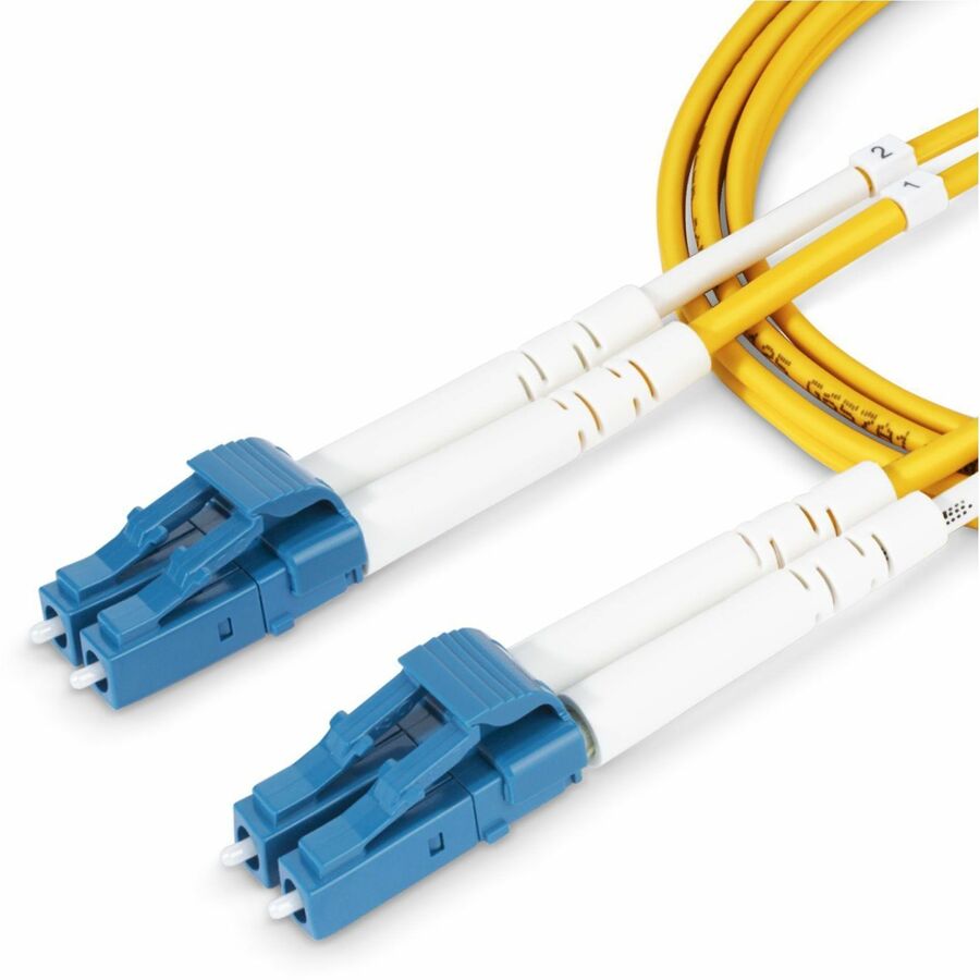 StarTech.com 7m LC to LC OS2 Single Mode Duplex Fiber Optic Cable - 100Gbps, Low Loss, LSZH Jacket