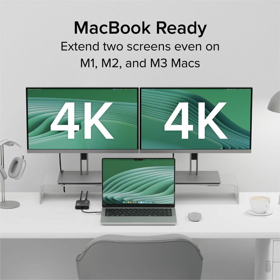 Plugable USB-C to HDMI Dual Monitor Adapter (USBC-6950M) with 4K Support for Mac and Windows