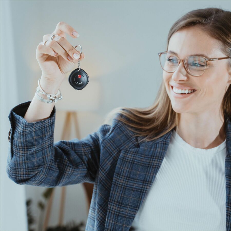 Verbatim My Finder Bluetooth Tracker 1 Pack - Black | Asset & Item Locator with Apple Find My Compatibility